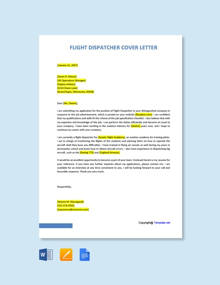 cover letter for flight instructor