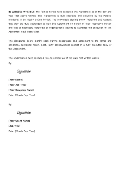 Free Cafe Retainer Agreement Template to Edit Online