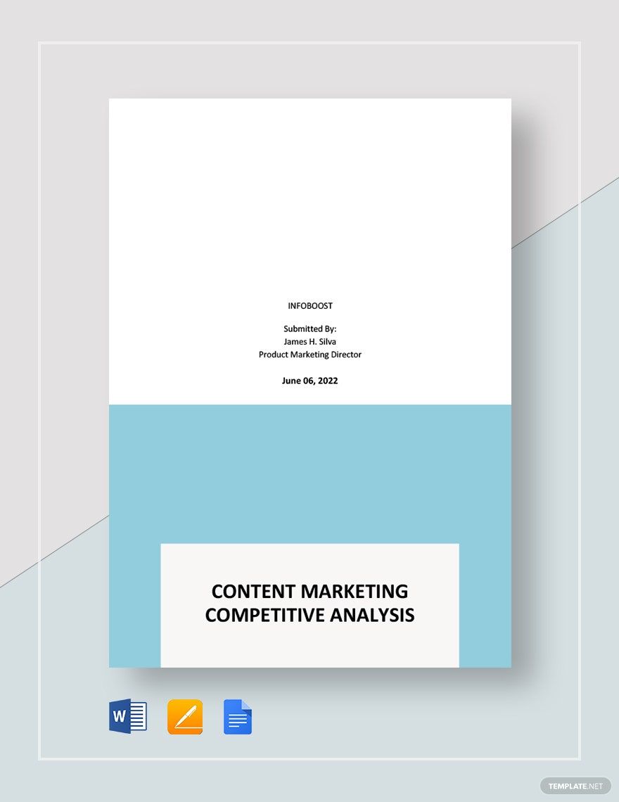 Content Marketing Competitive Analysis Template