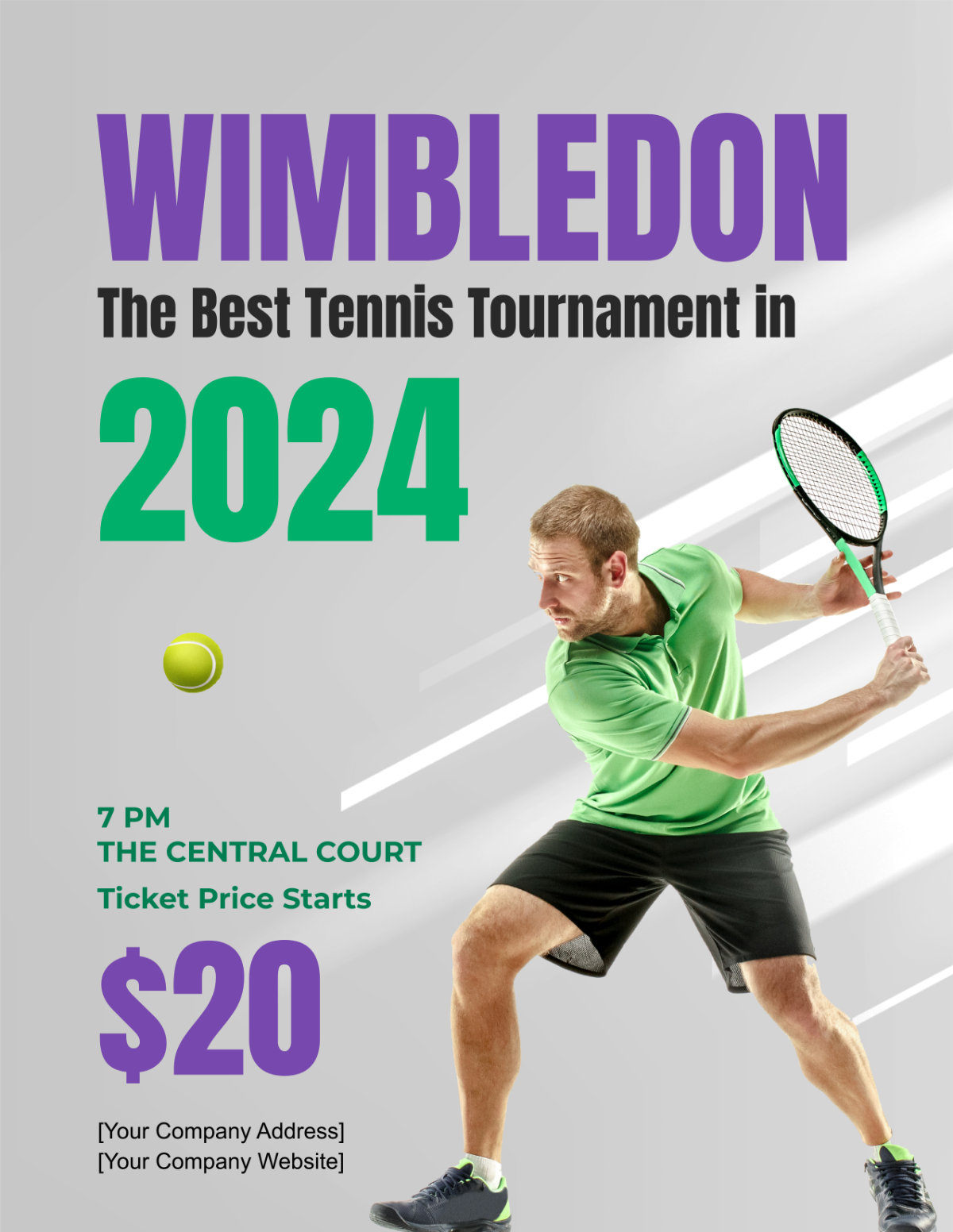 Wimbledon Tennis Flyer