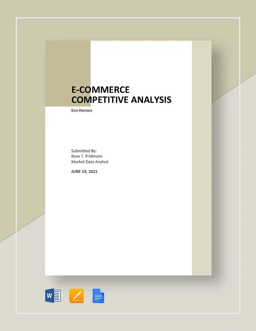 E-Commerce Competitive Analysis Template