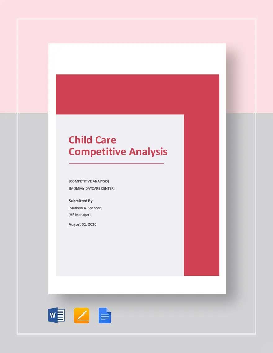 Child Care Competitive Analysis Template