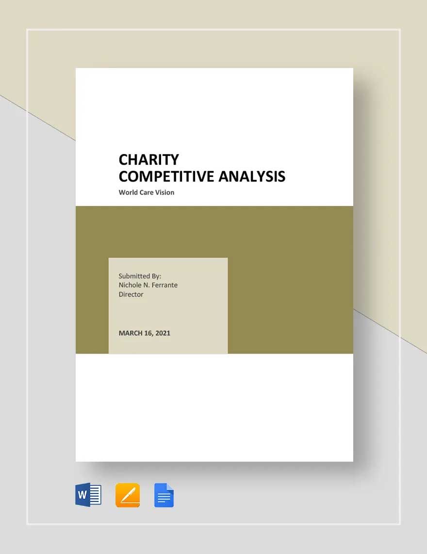 Charity Competitive Analysis Template