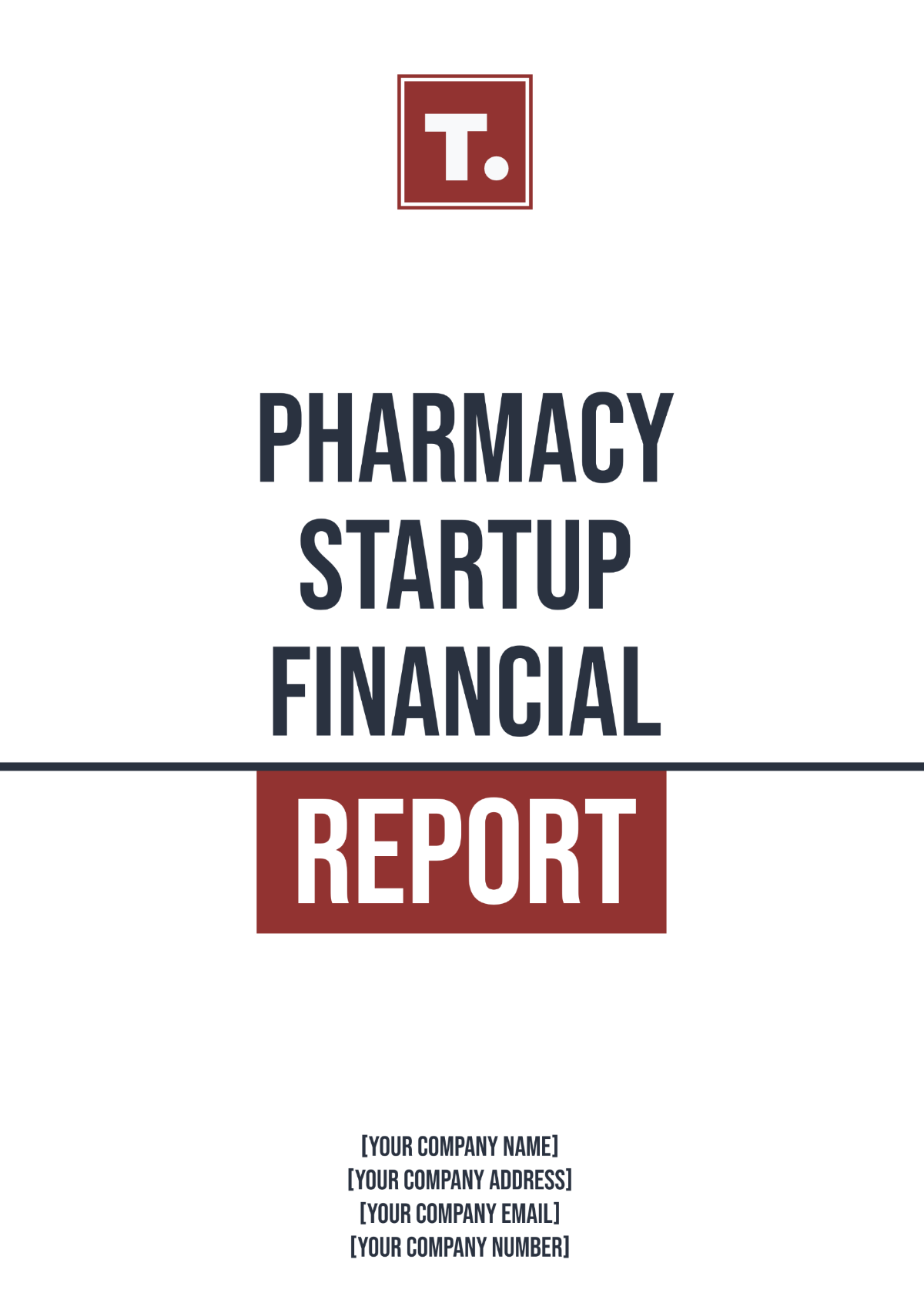 Pharmacy Startup Financial Report Template - Edit Online & Download