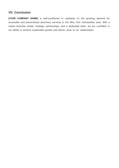 Free Pharmacy Startup Financial Report Template to Edit Online