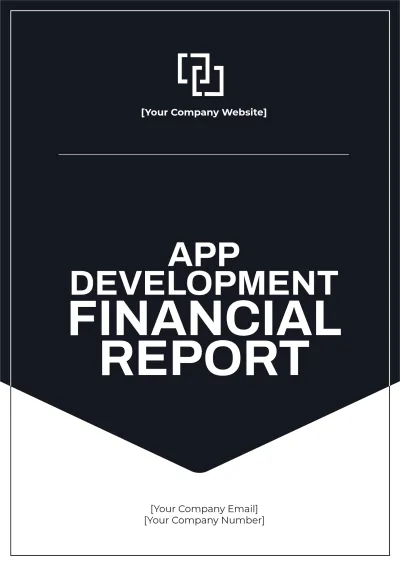 Free App Development Financial Report Template to Edit Online