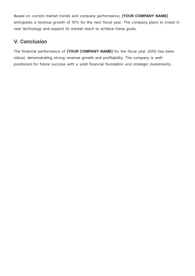 Free Small Business Financial Report Template to Edit Online