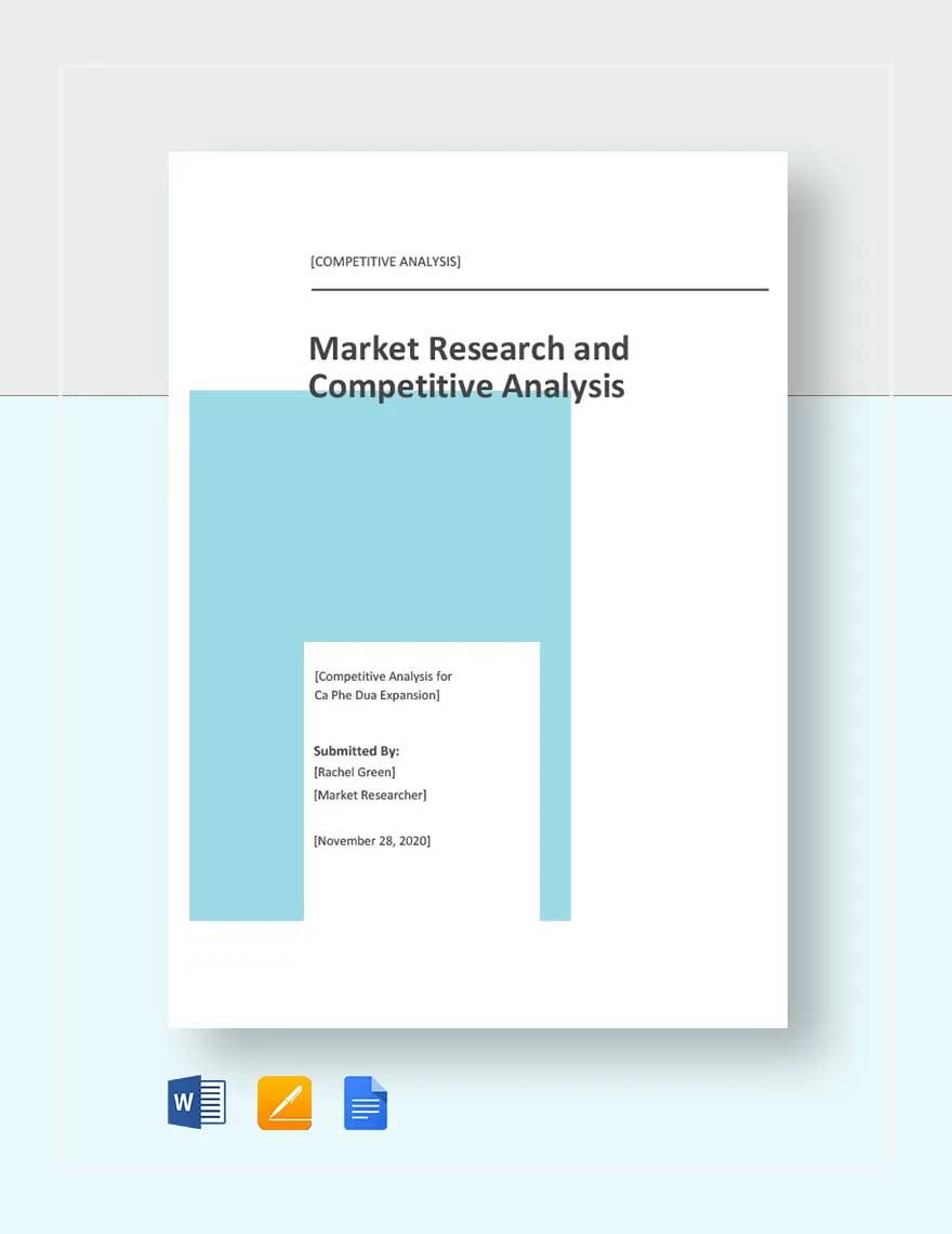 Market Research and Competitive Analysis Template