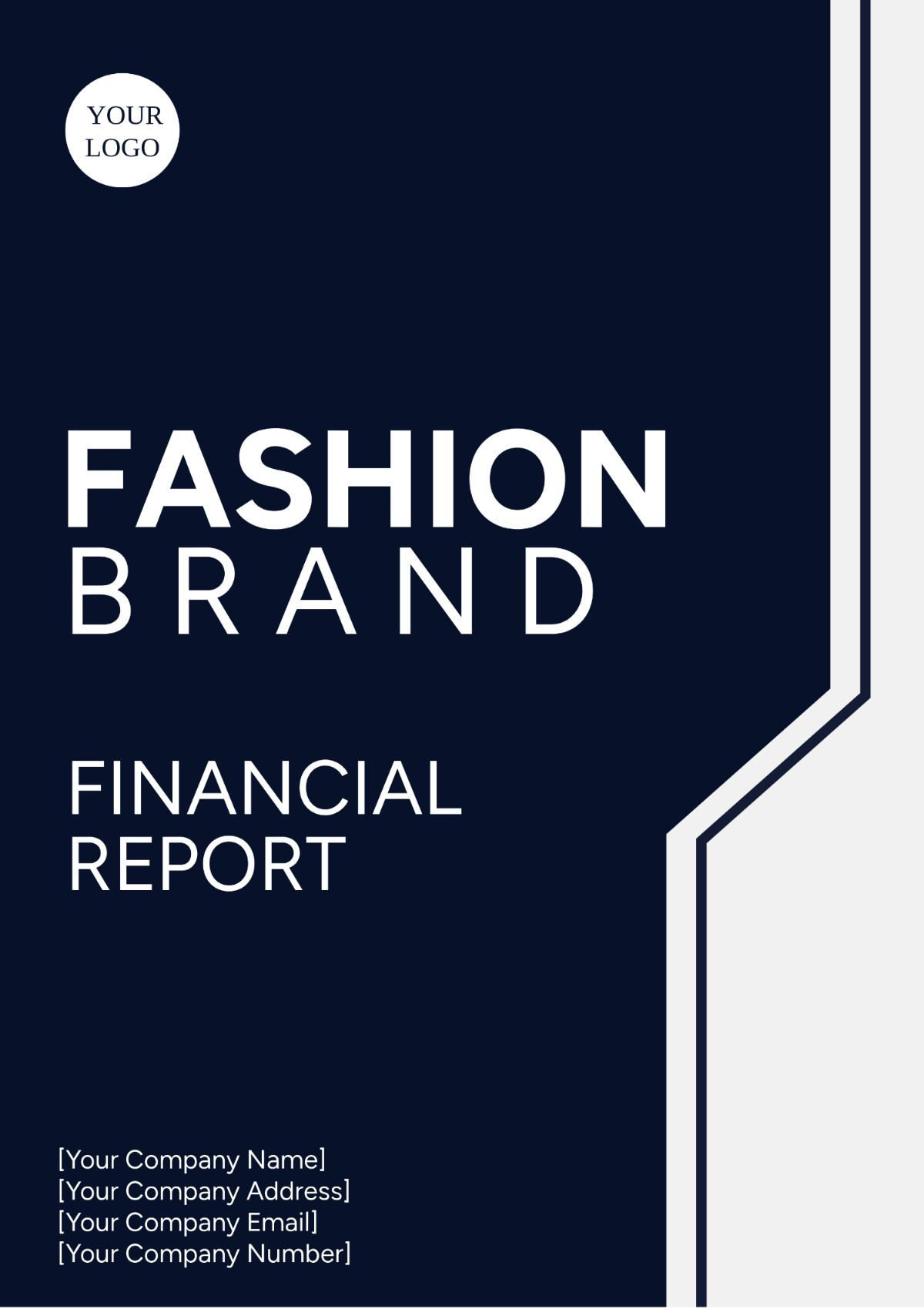 Fashion Brand Financial Report Template - Edit Online & Download