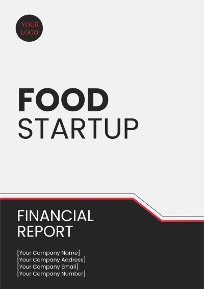 Free Food Startup Financial Report Template to Edit Online
