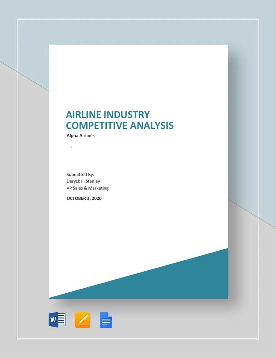 Airline Industry Competitive Analysis Template