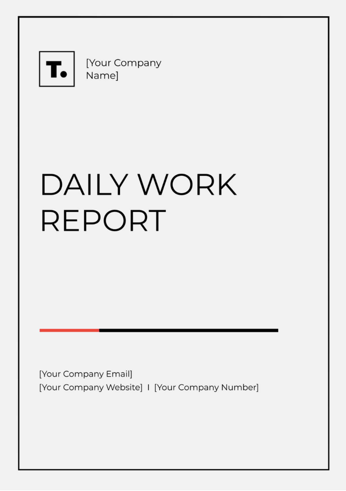 Daily Work Report Template - Edit Online & Download