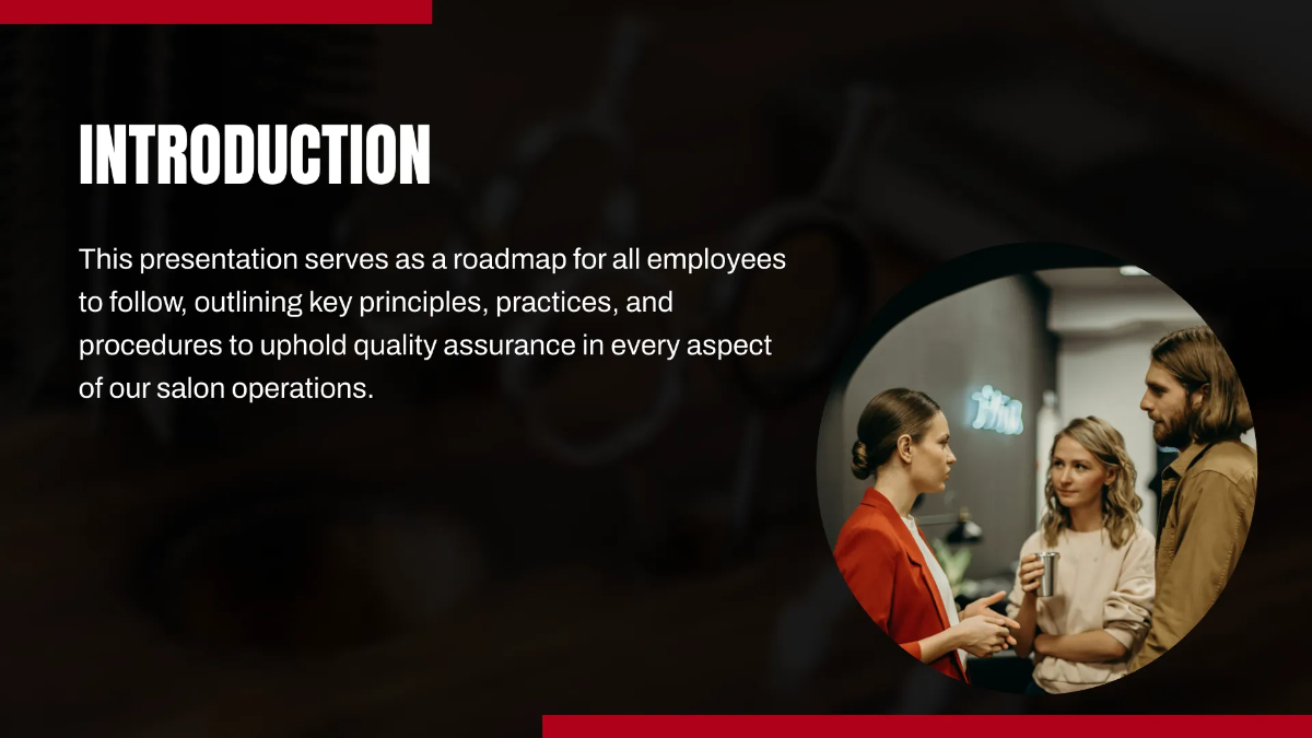 Free Salon Quality Assurance Presentation Template to Edit Online