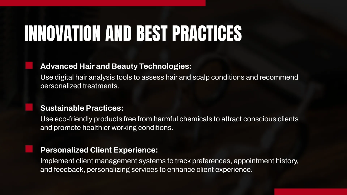 Free Salon Quality Assurance Presentation Template to Edit Online