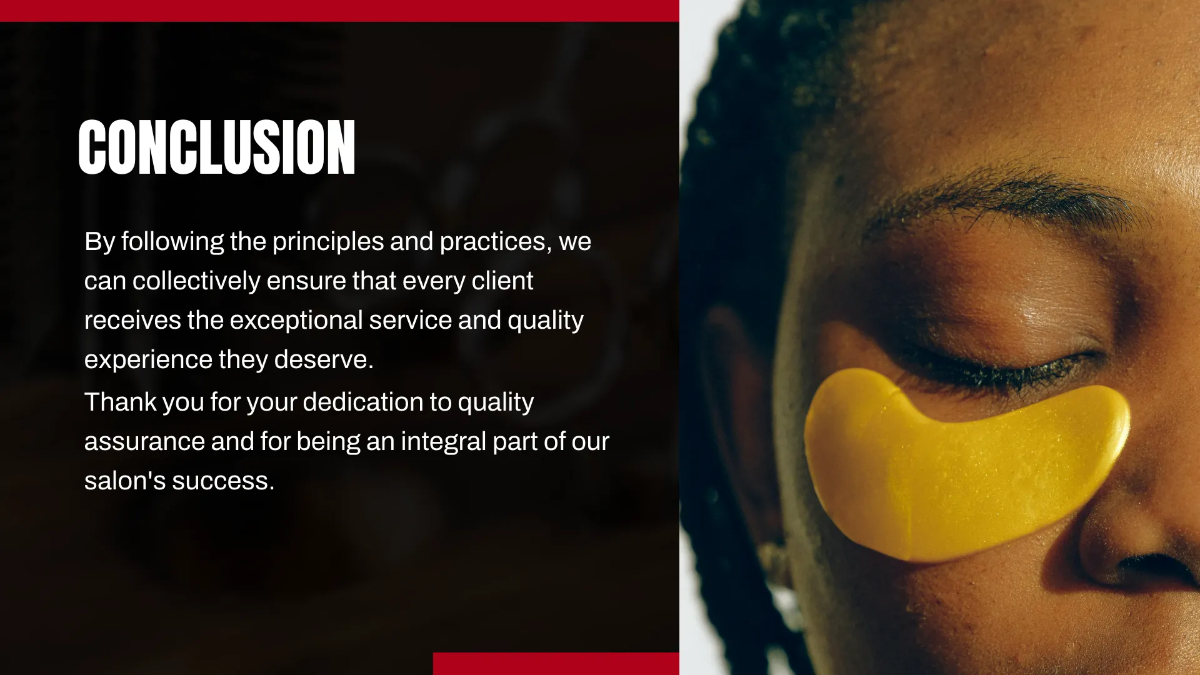 Free Salon Quality Assurance Presentation Template to Edit Online