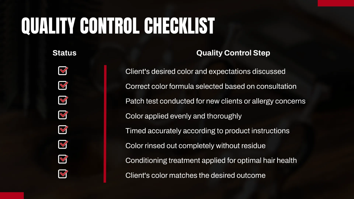 Free Salon Quality Assurance Presentation Template to Edit Online