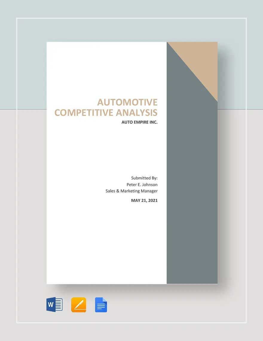 Automotive Competitive Analysis Template