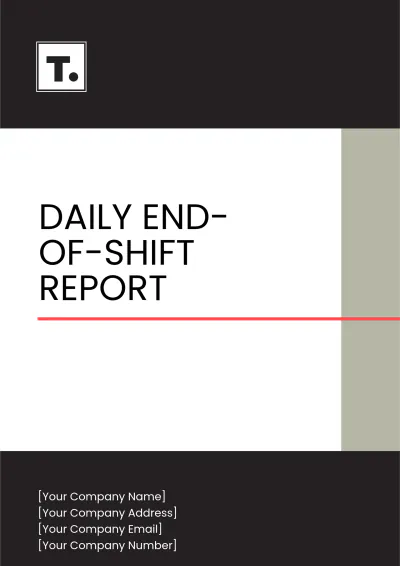 Free Daily End of Shift Report Template to Edit Online