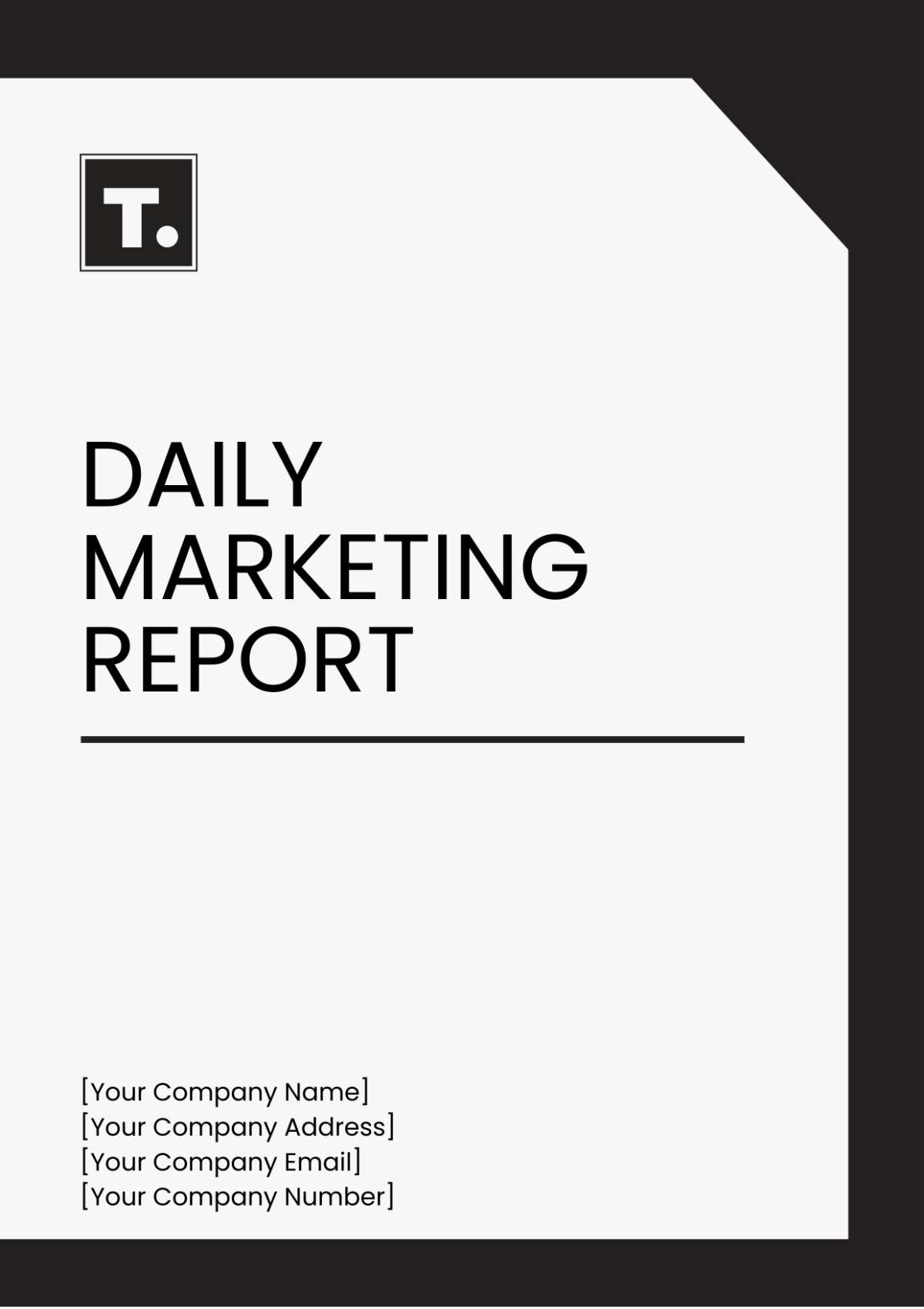 Free Daily Marketing Report Template