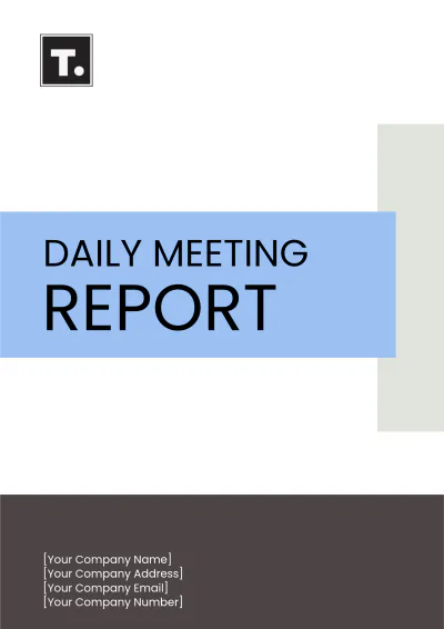 Free Daily Meeting Report Template to Edit Online