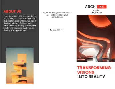 Free Architecture Advertising Brochure Template to Edit Online