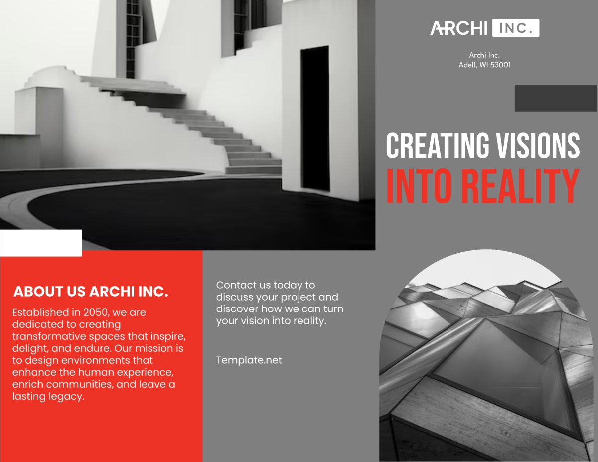 Architecture Firm Brochure Template - Edit Online & Download