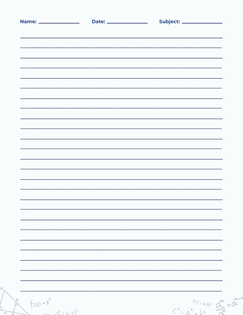 Free Printable Lined Paper Templates To Customize Online