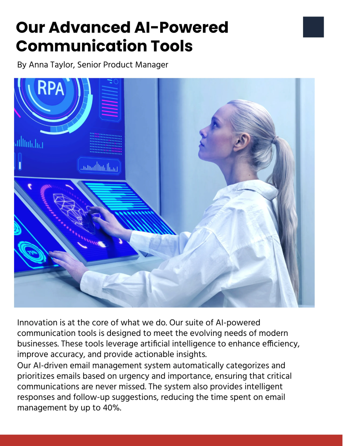 Free Communications Manager Project Catalog Template to Edit Online