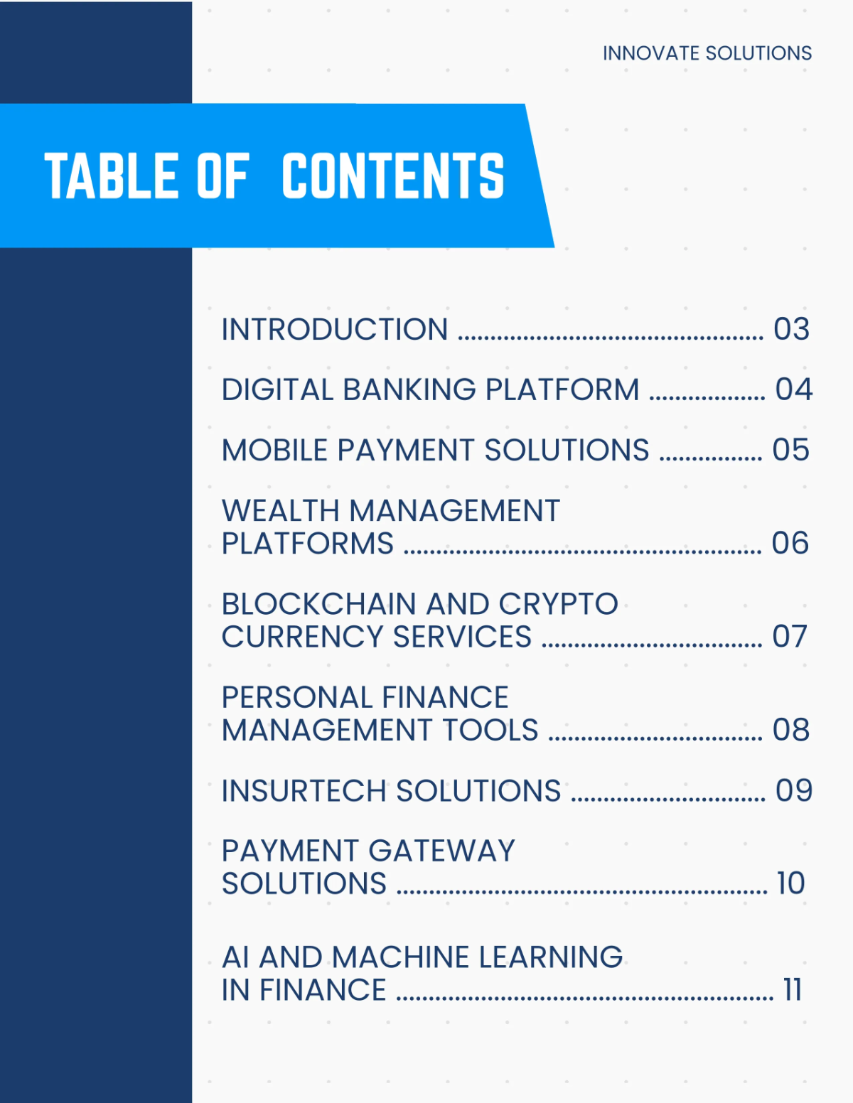 Free Fintech Product Catalog Template to Edit Online