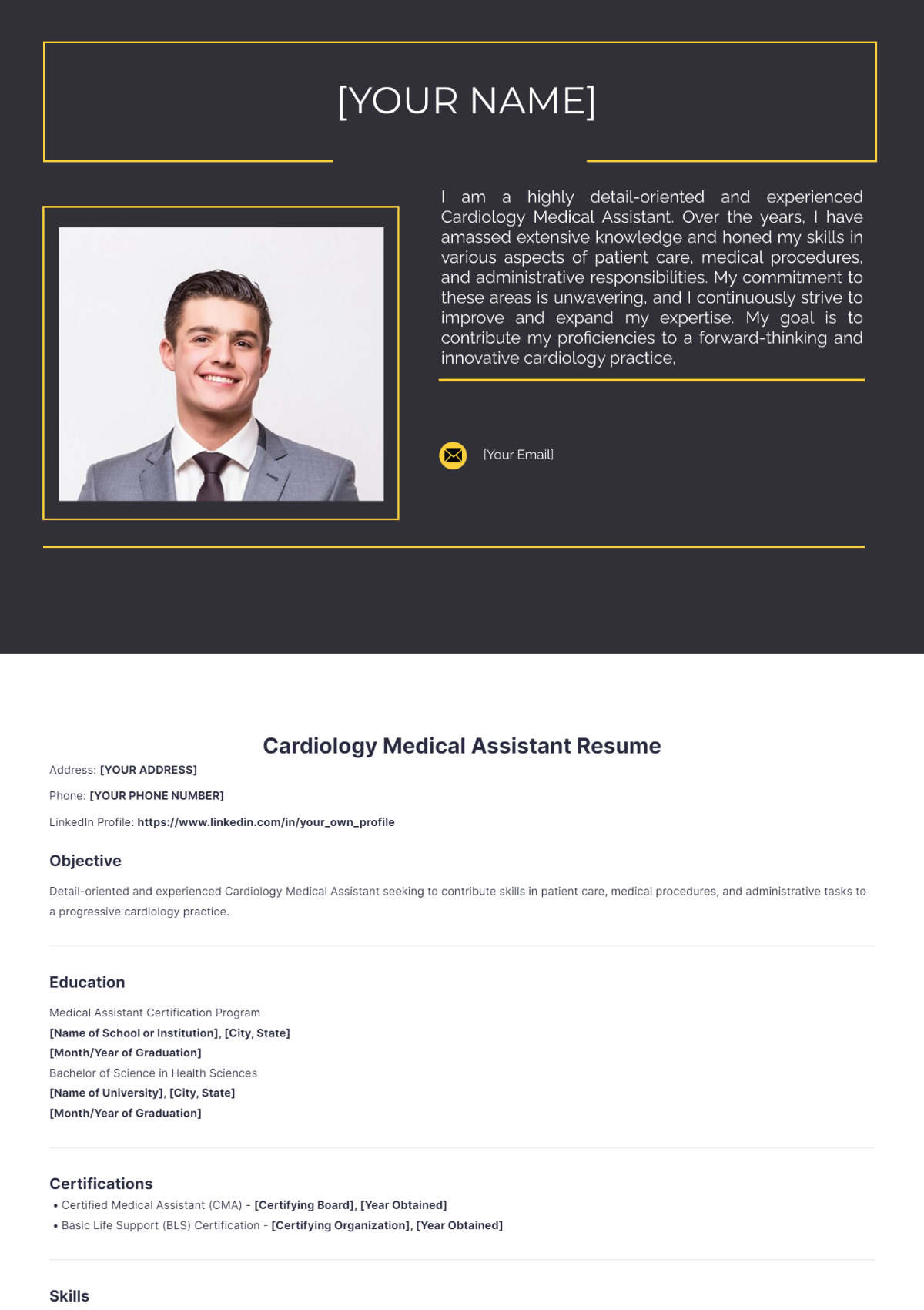 Cardiology Medical Assistant Resume - Edit Online & Download