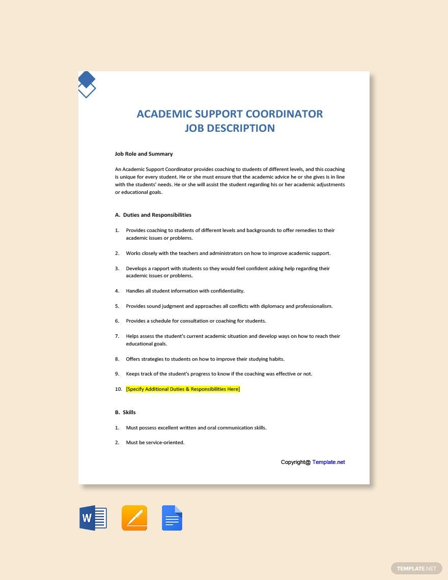 academic-coordinator-templates-design-free-download-template