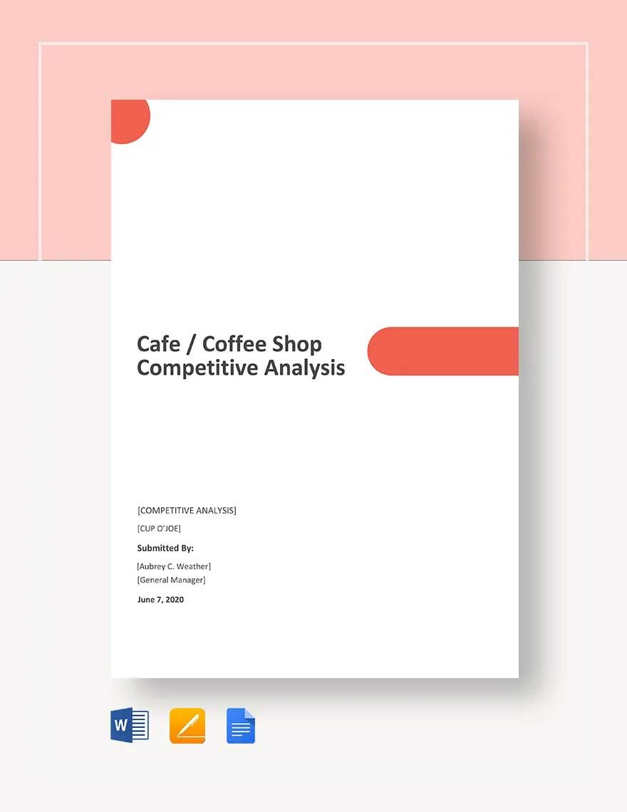 Cafe/Coffee Shop Competitive Analysis Template
