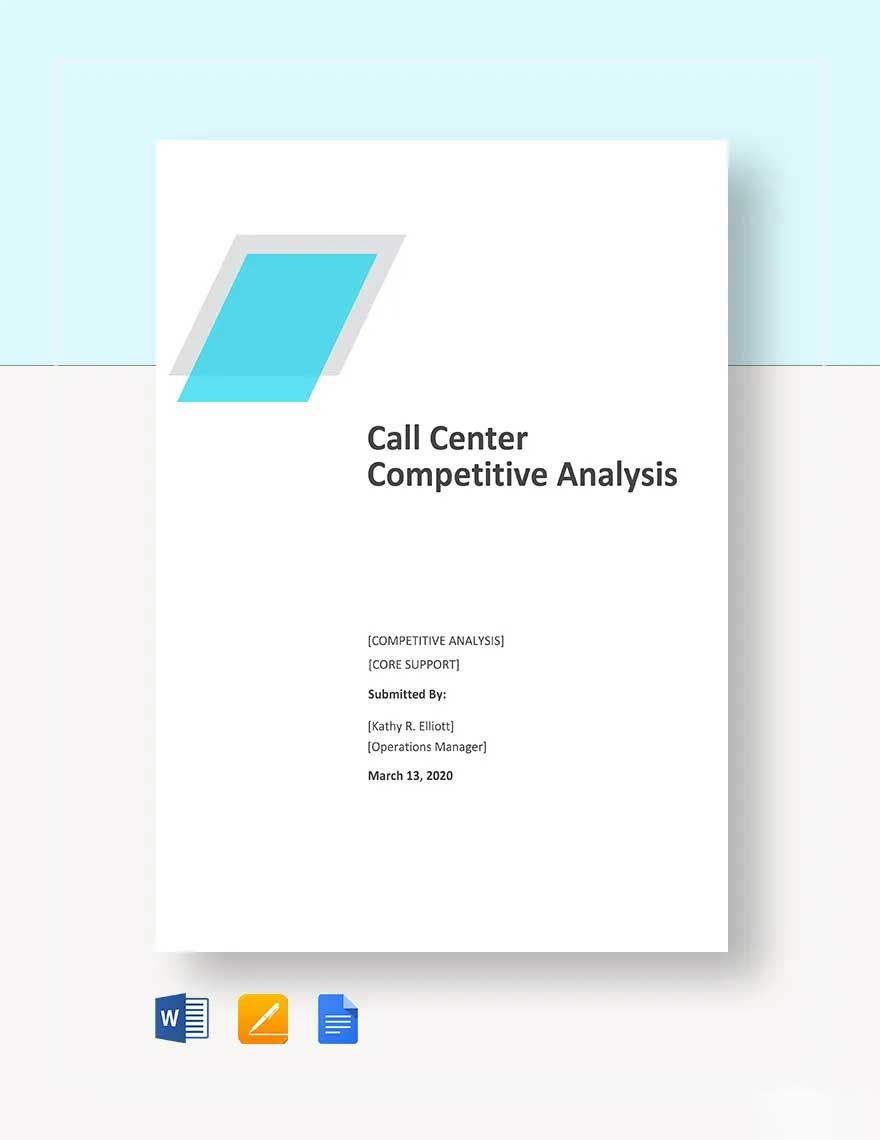 Call Center Competitive Analysis Template