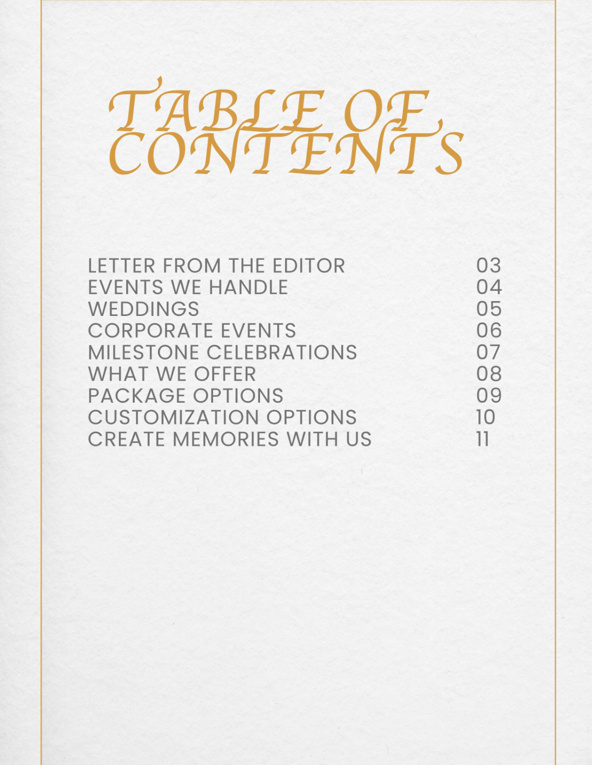 Free Event Decor Catalog Template to Edit Online