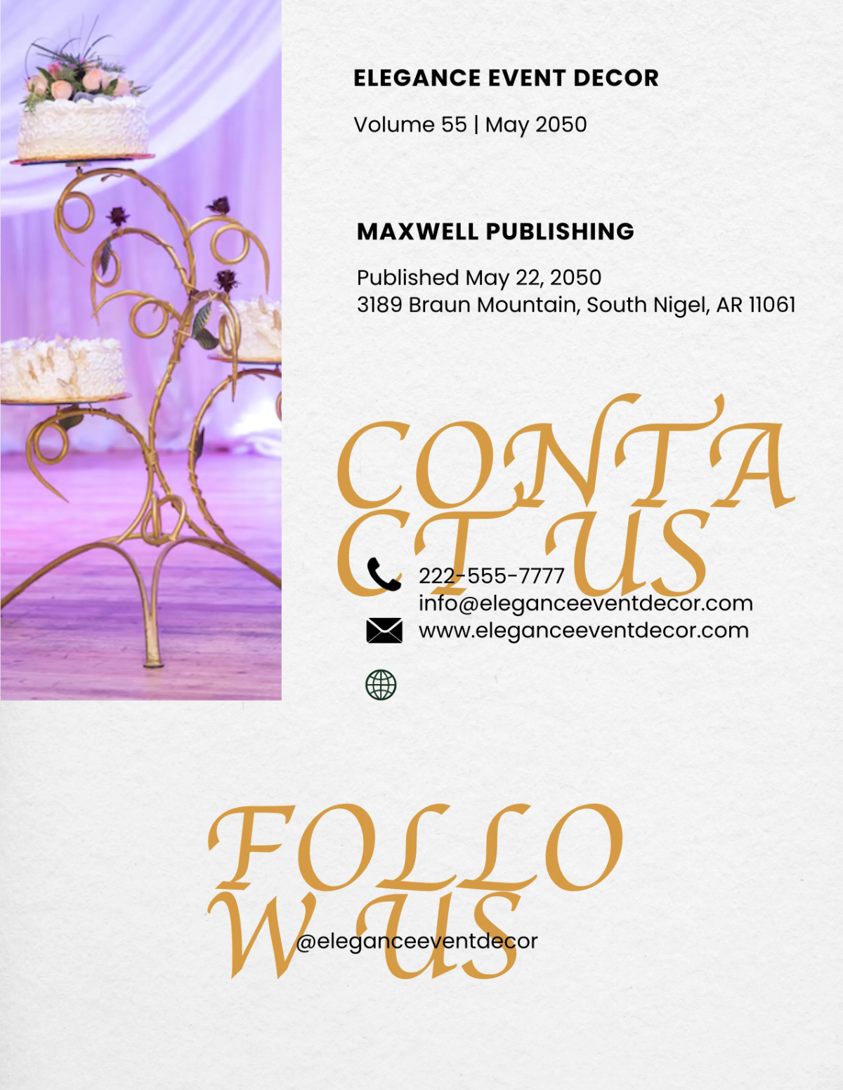 Free Event Decor Catalog Template to Edit Online