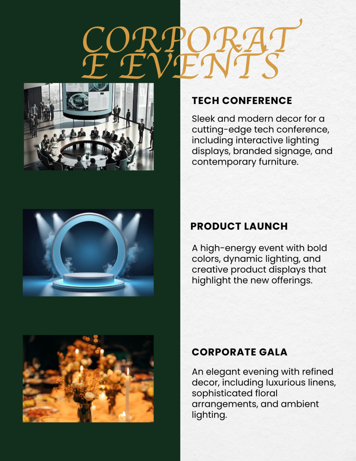 Free Event Decor Catalog Template to Edit Online
