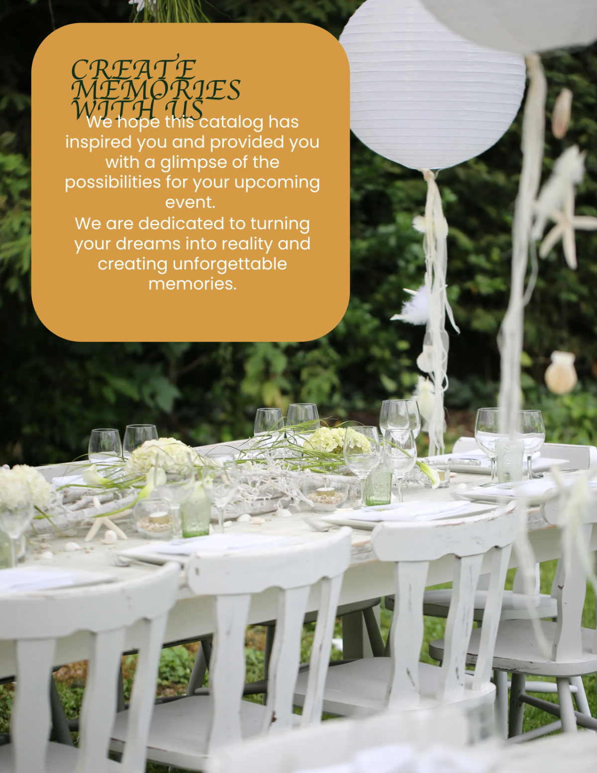 Free Event Decor Catalog Template to Edit Online