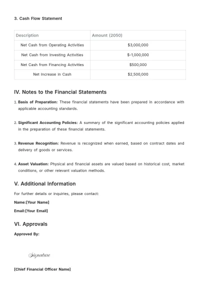 Free Corporate Financial Report Template to Edit Online