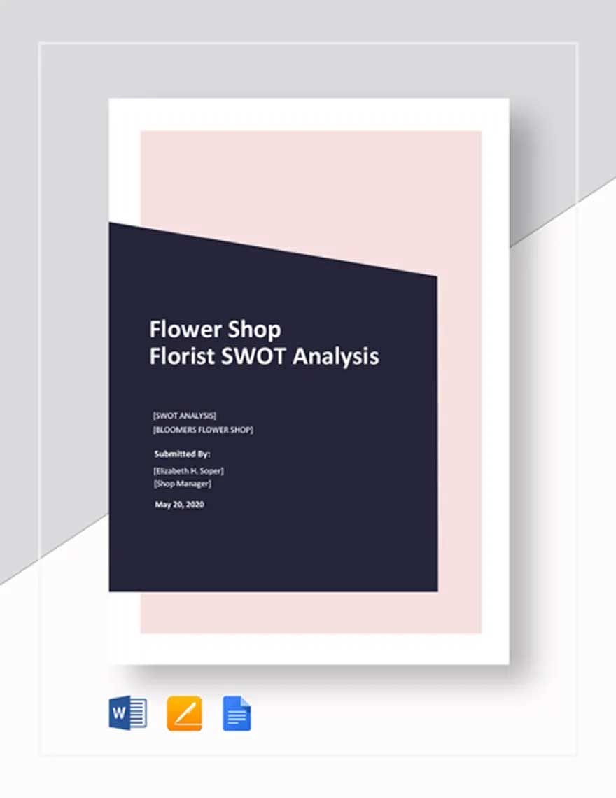 Flower Shop/Florist SWOT Analysis Template