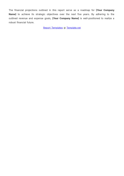 Free Financial Projection Report Template to Edit Online