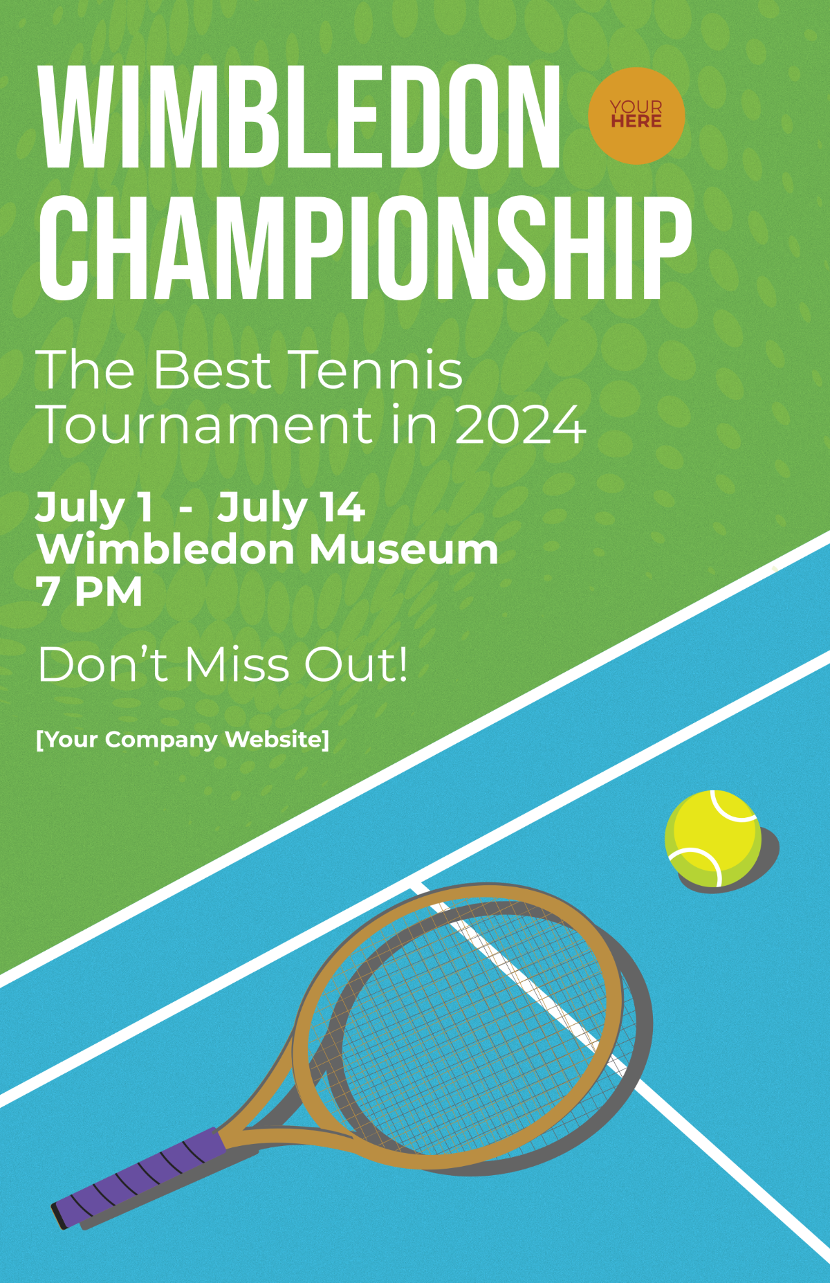 Wimbledon Championship Poster