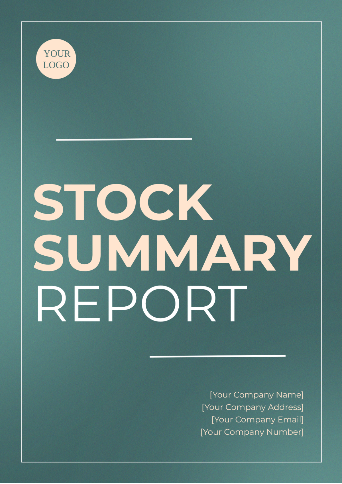 Stock Summary Report Template - Edit Online & Download