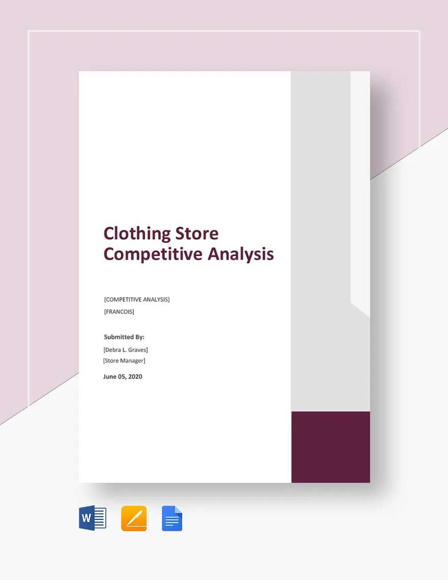 Clothing Store Competitive Analysis Template