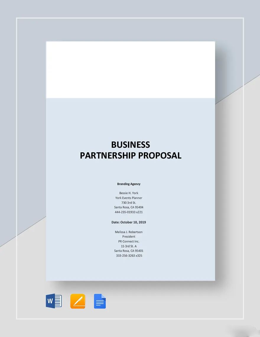 Sample Partnership Proposal Template