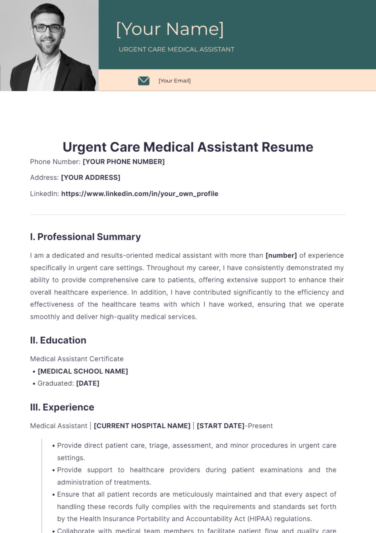 Urgent Care Medical Assistant Resume - Edit Online & Download