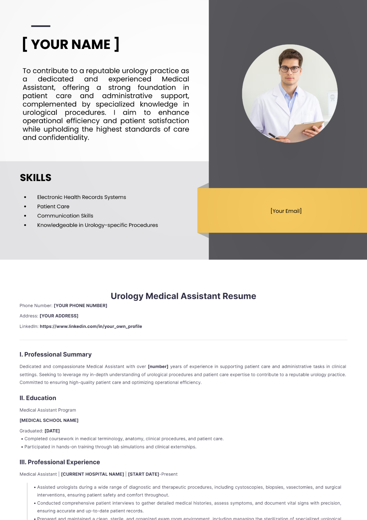 Urology Medical Assistant Resume - Edit Online & Download