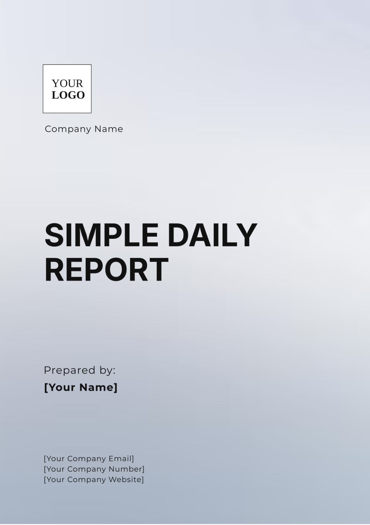 Simple Daily Report Template - Edit Online & Download