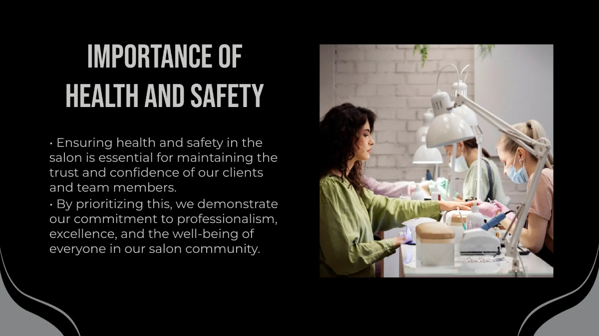 Free Salon Health and Safety Training Presentation Template to Edit Online