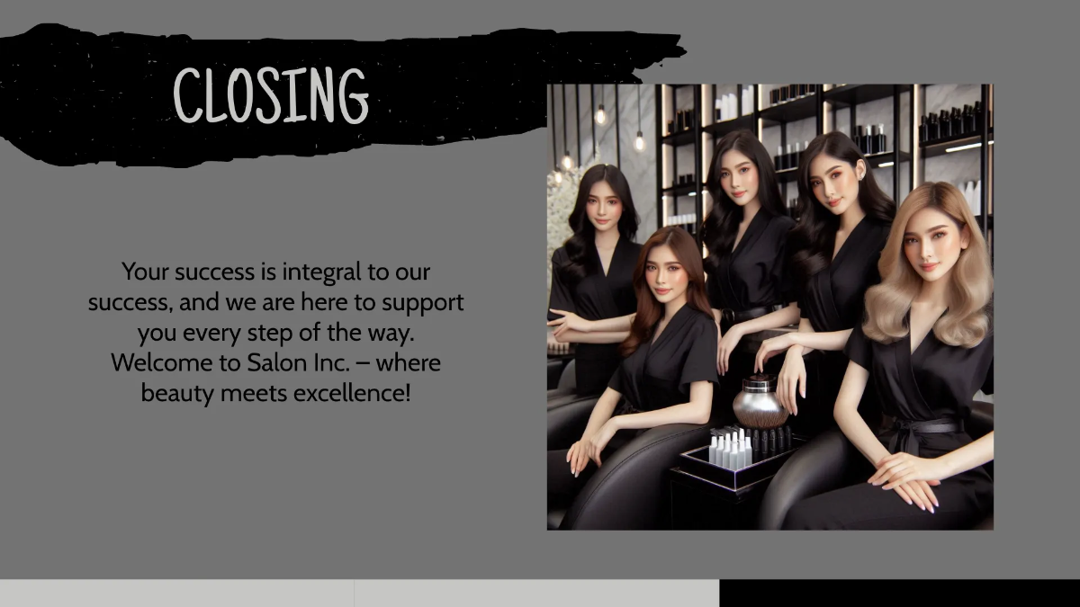 Free Salon New Hire Orientation Presentation Template to Edit Online