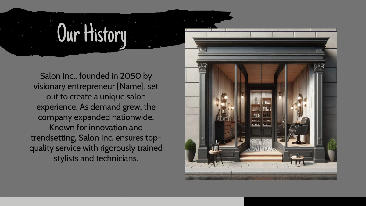 Free Salon New Hire Orientation Presentation Template to Edit Online